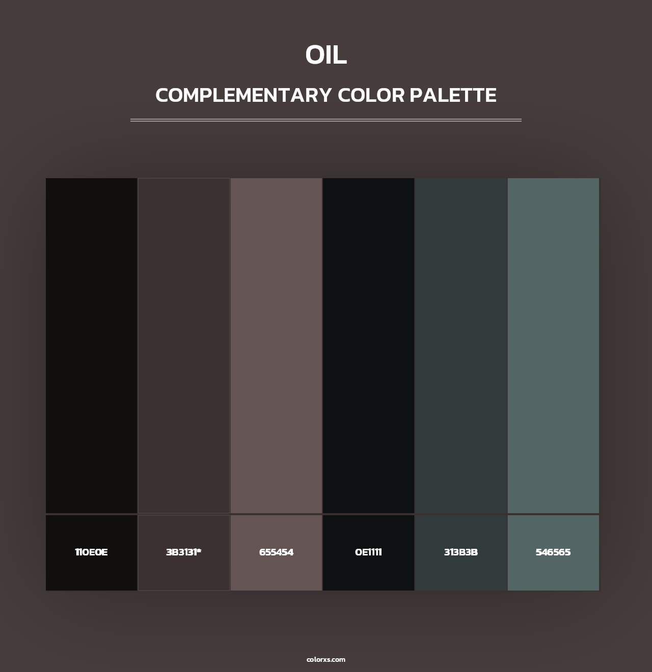 Oil - Complementary Color Palette