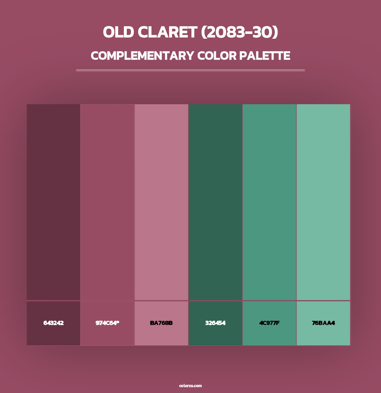 Old Claret (2083-30) - Complementary Color Palette