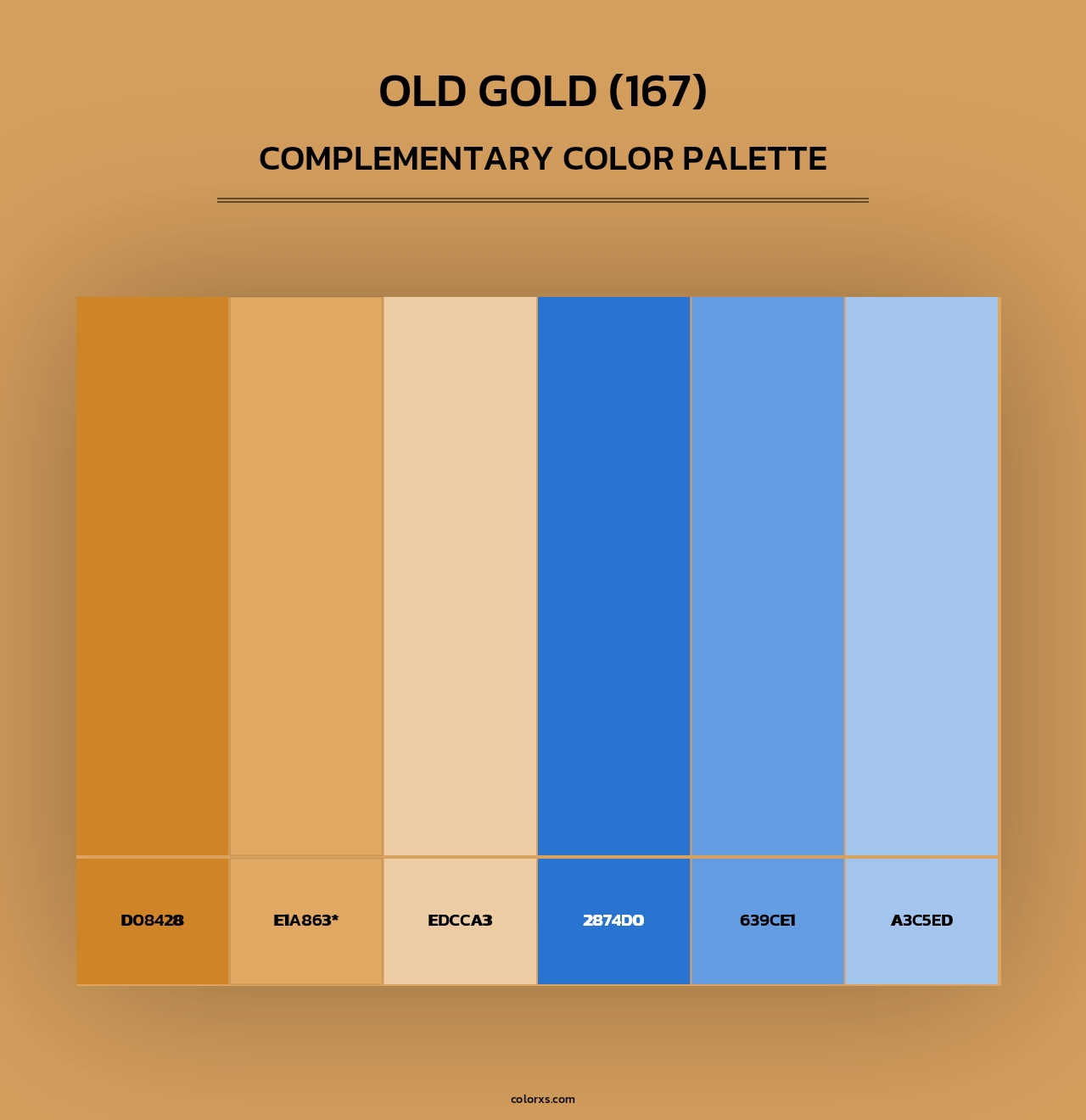 Old Gold (167) - Complementary Color Palette