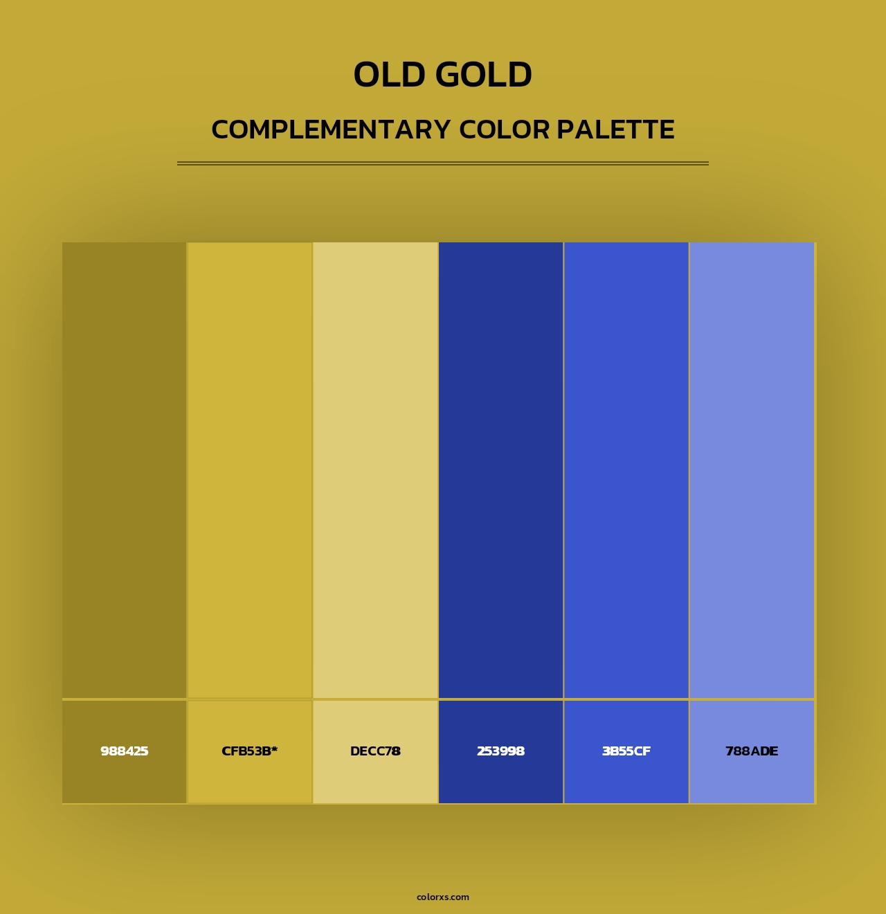 Old Gold - Complementary Color Palette