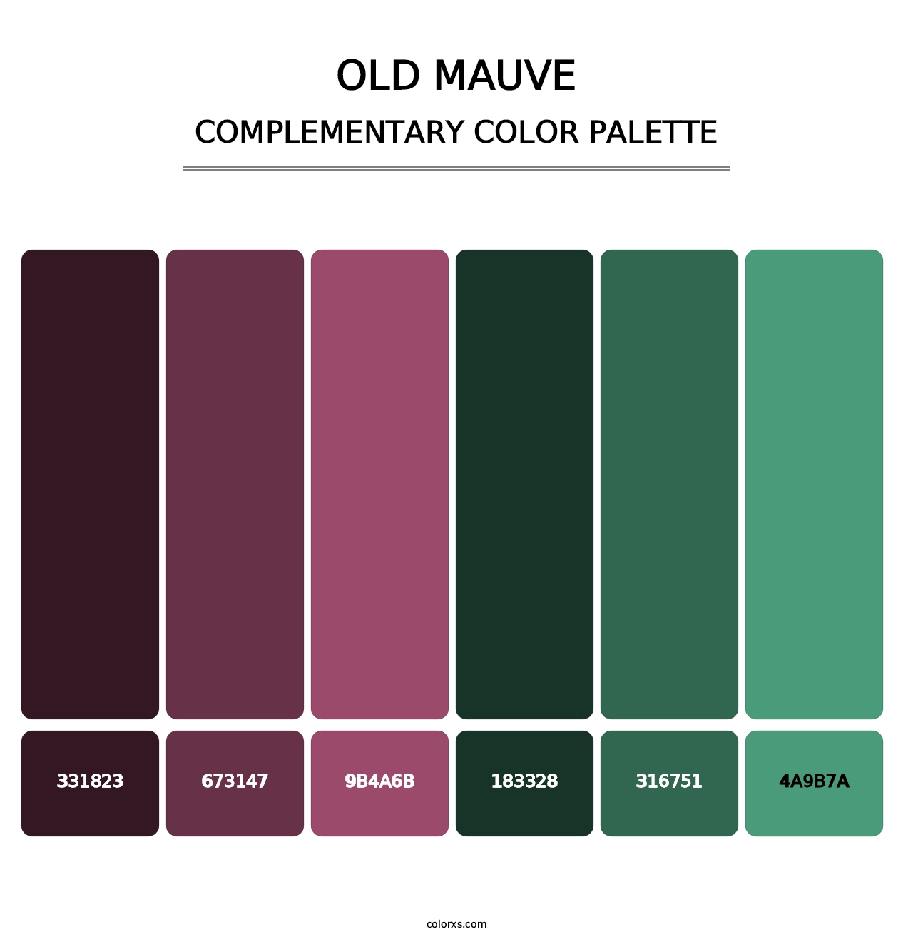 Old Mauve - Complementary Color Palette