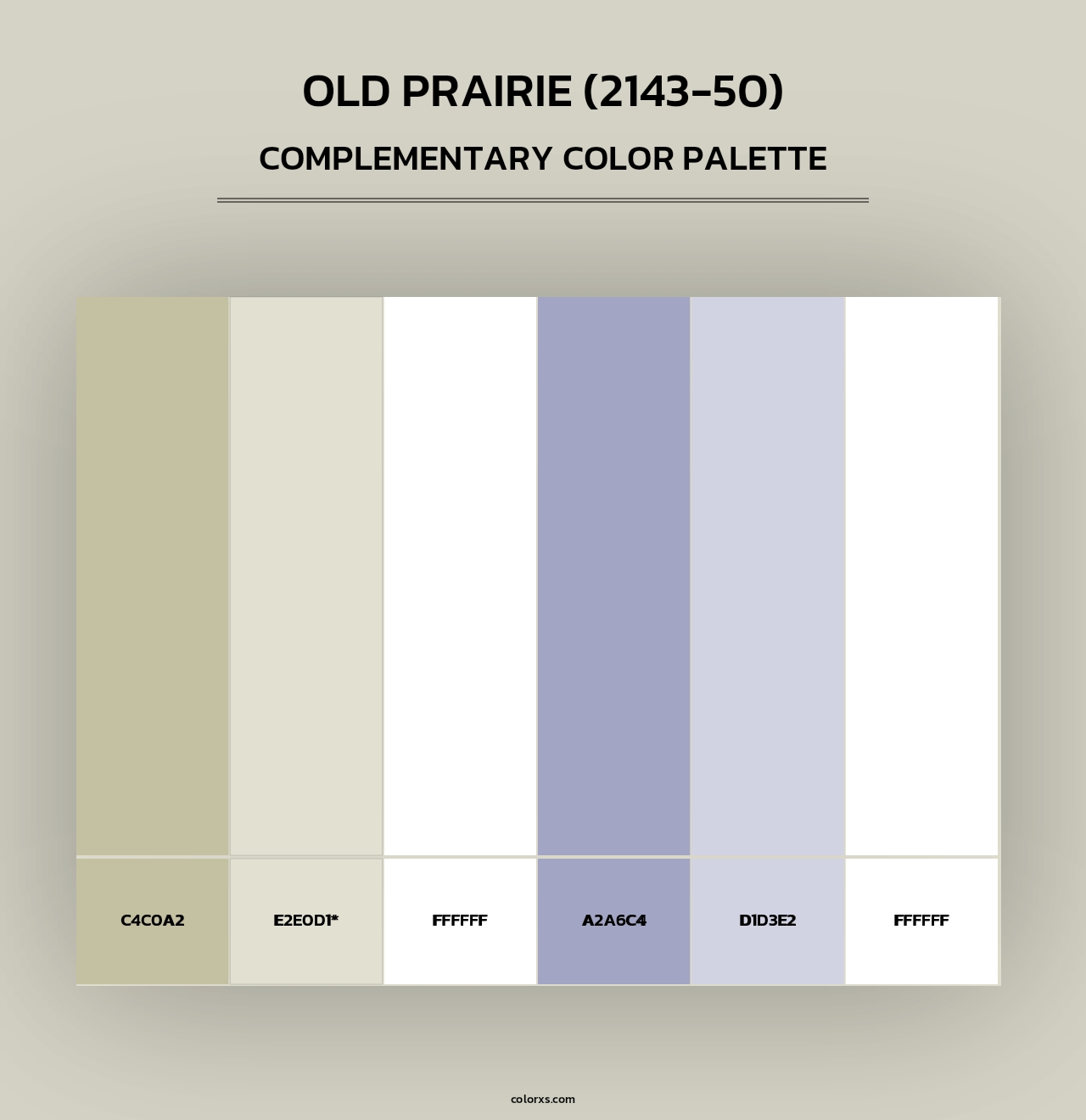 Old Prairie (2143-50) - Complementary Color Palette