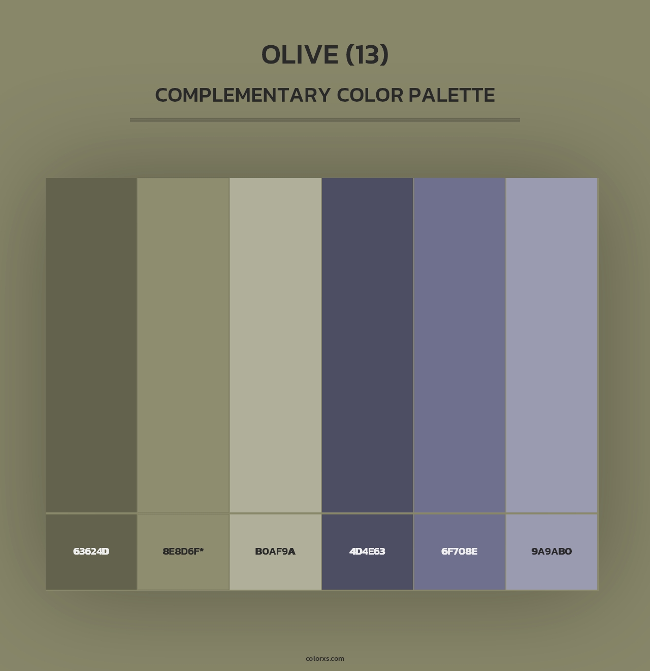 Olive (13) - Complementary Color Palette