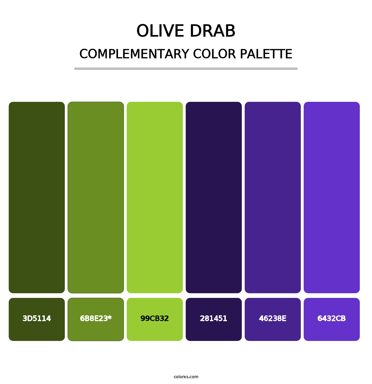 Olive Drab - Complementary Color Palette