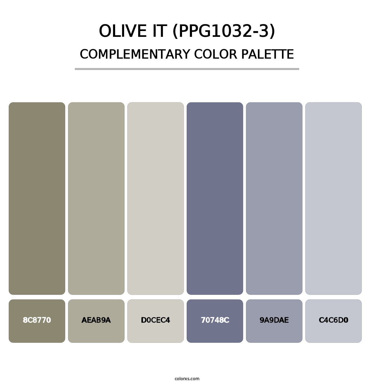 Olive It (PPG1032-3) - Complementary Color Palette