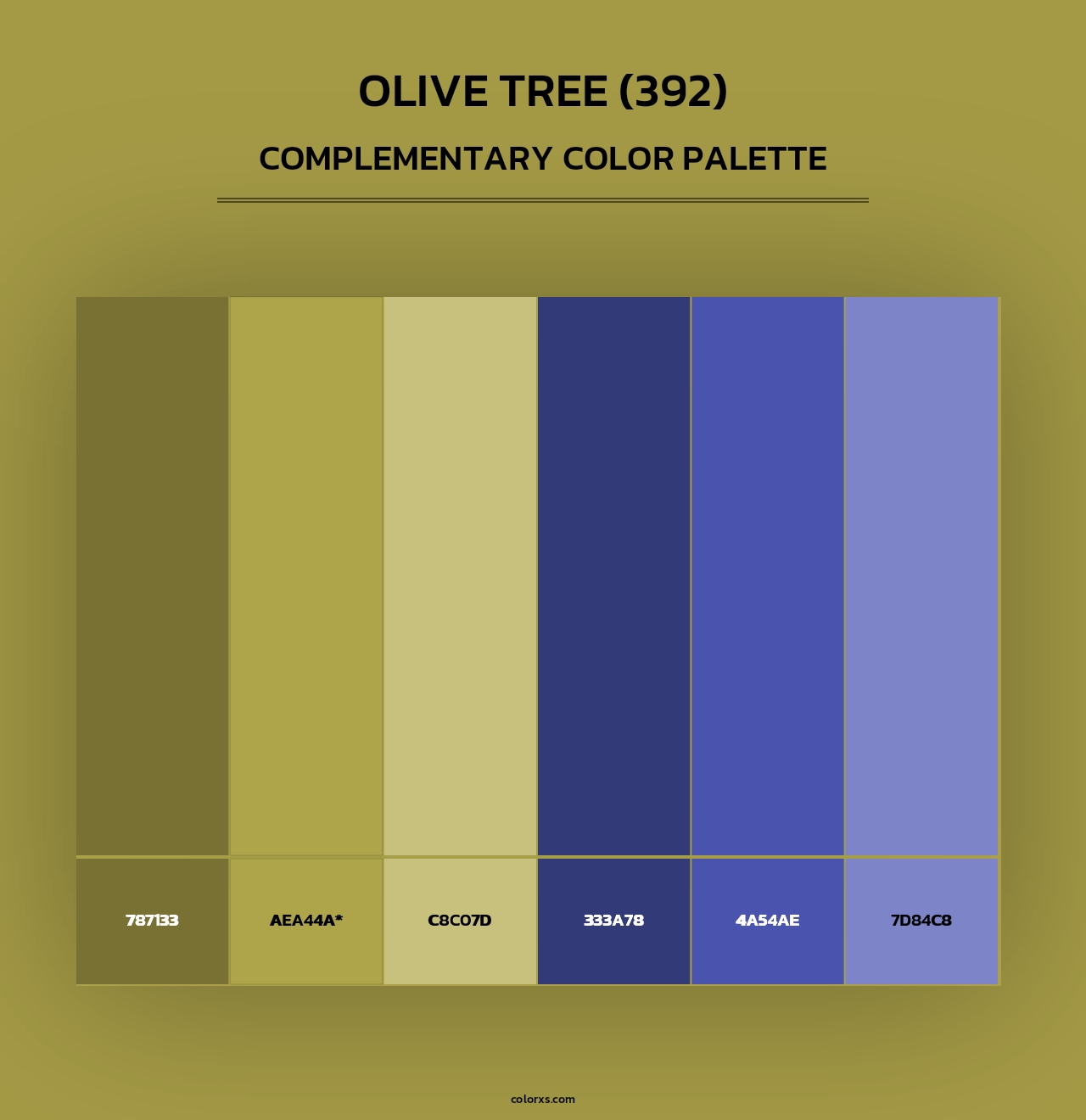 Olive Tree (392) - Complementary Color Palette