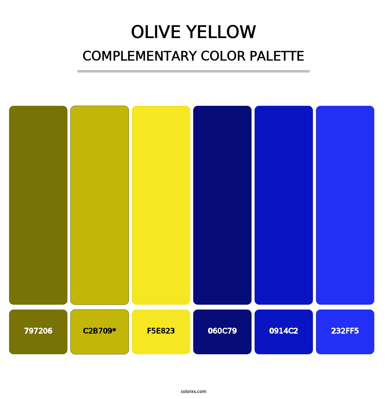 Olive Yellow - Complementary Color Palette