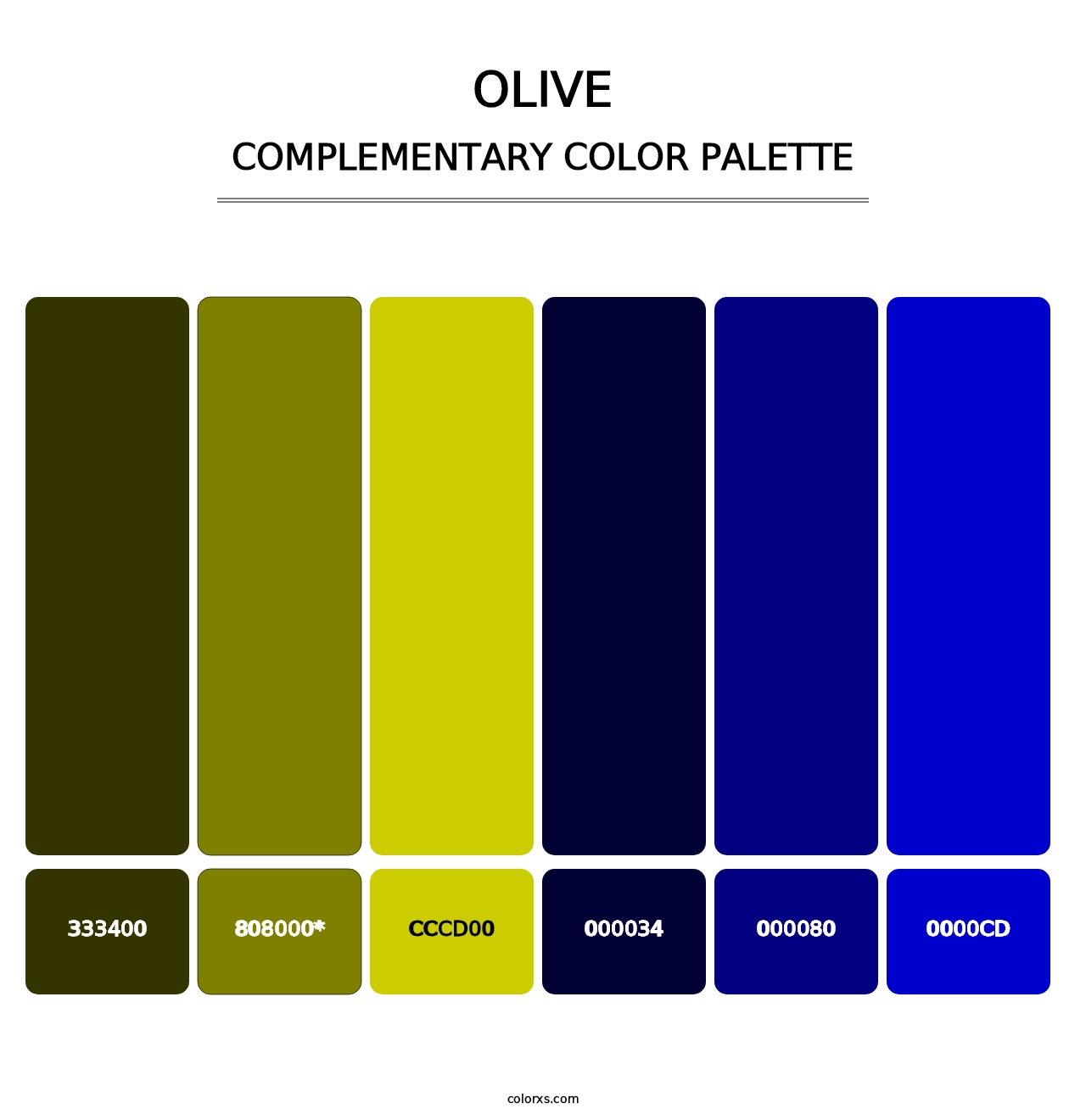 Olive - Complementary Color Palette