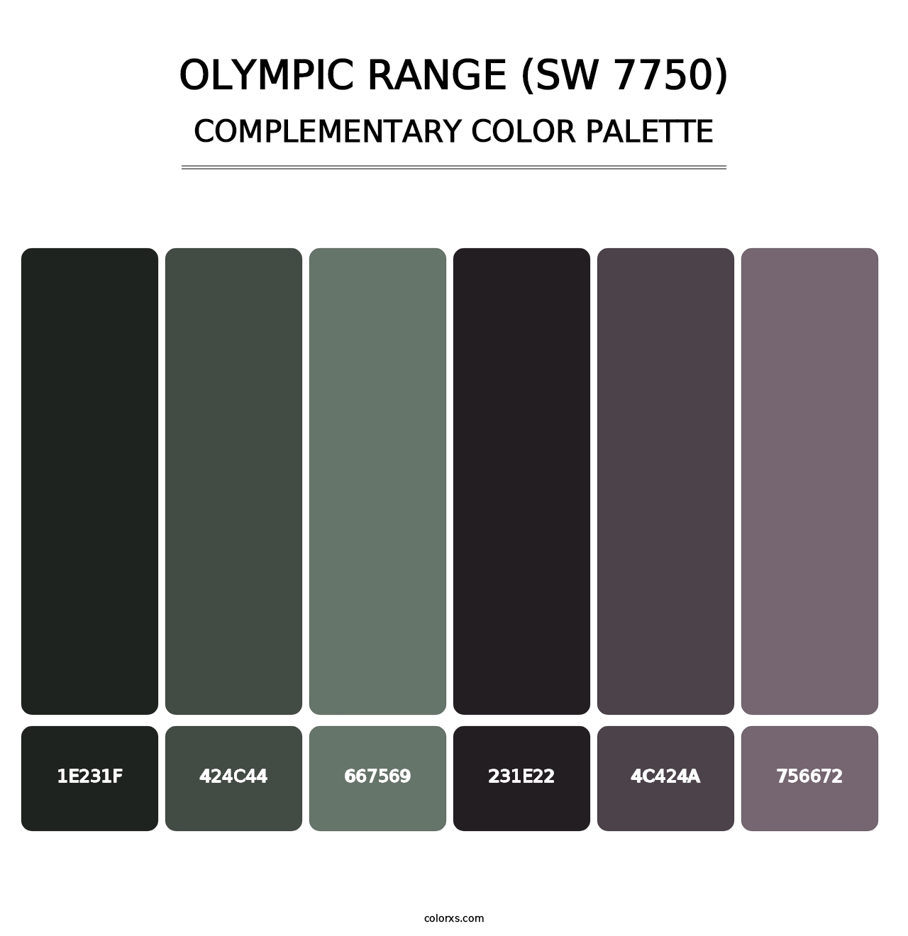 Olympic Range (SW 7750) - Complementary Color Palette
