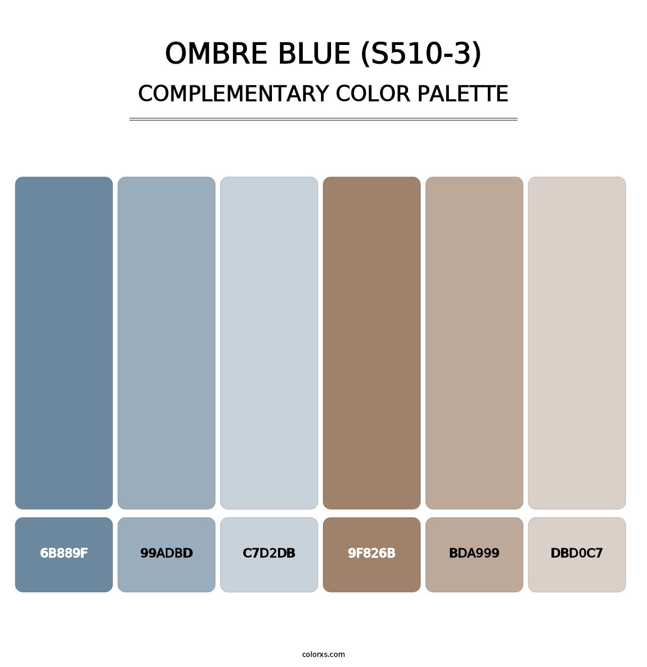 Ombre Blue (S510-3) - Complementary Color Palette