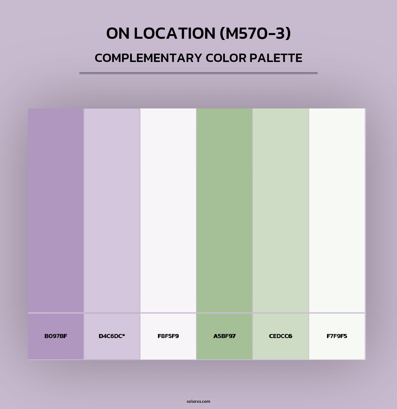 On Location (M570-3) - Complementary Color Palette