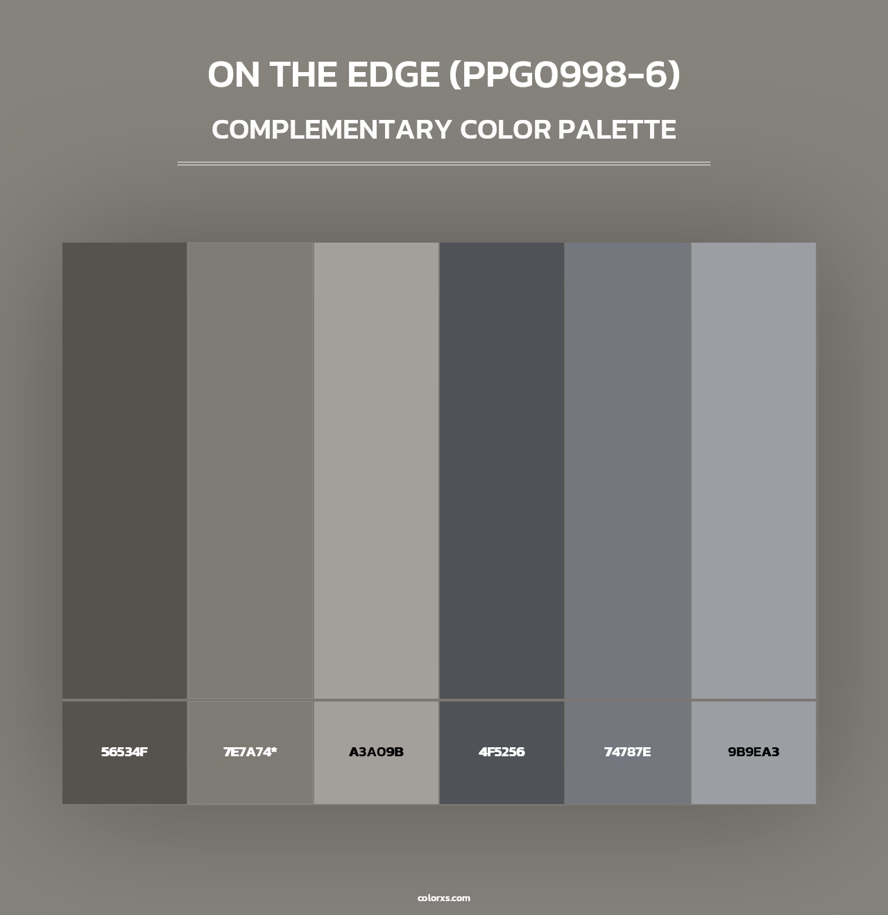 On The Edge (PPG0998-6) - Complementary Color Palette