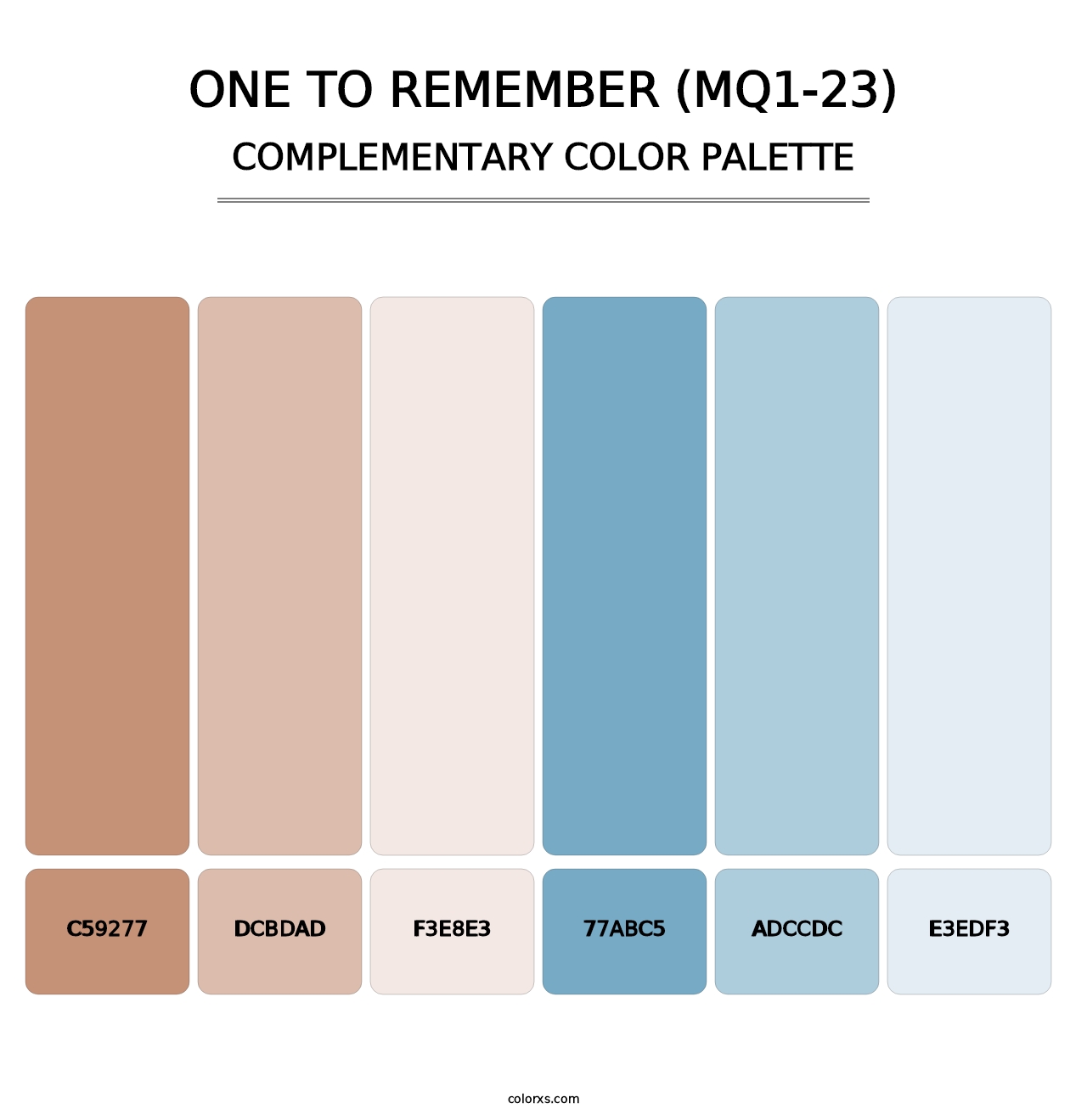 One To Remember (MQ1-23) - Complementary Color Palette