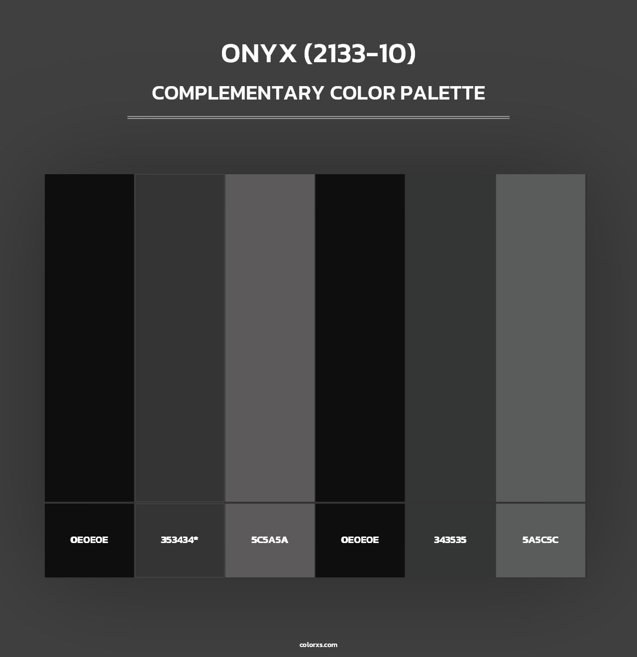 Onyx (2133-10) - Complementary Color Palette