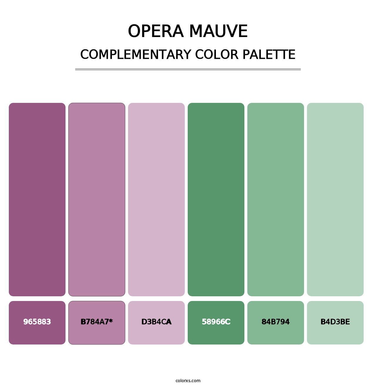 Opera Mauve - Complementary Color Palette