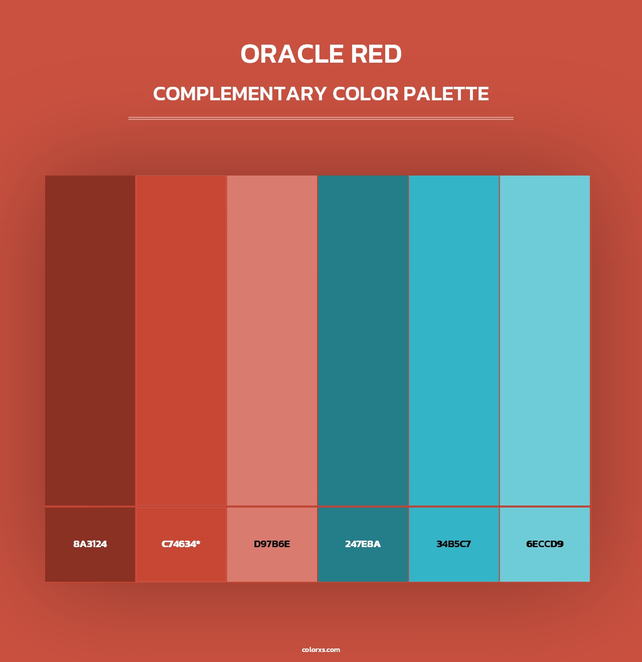 Oracle Red - Complementary Color Palette