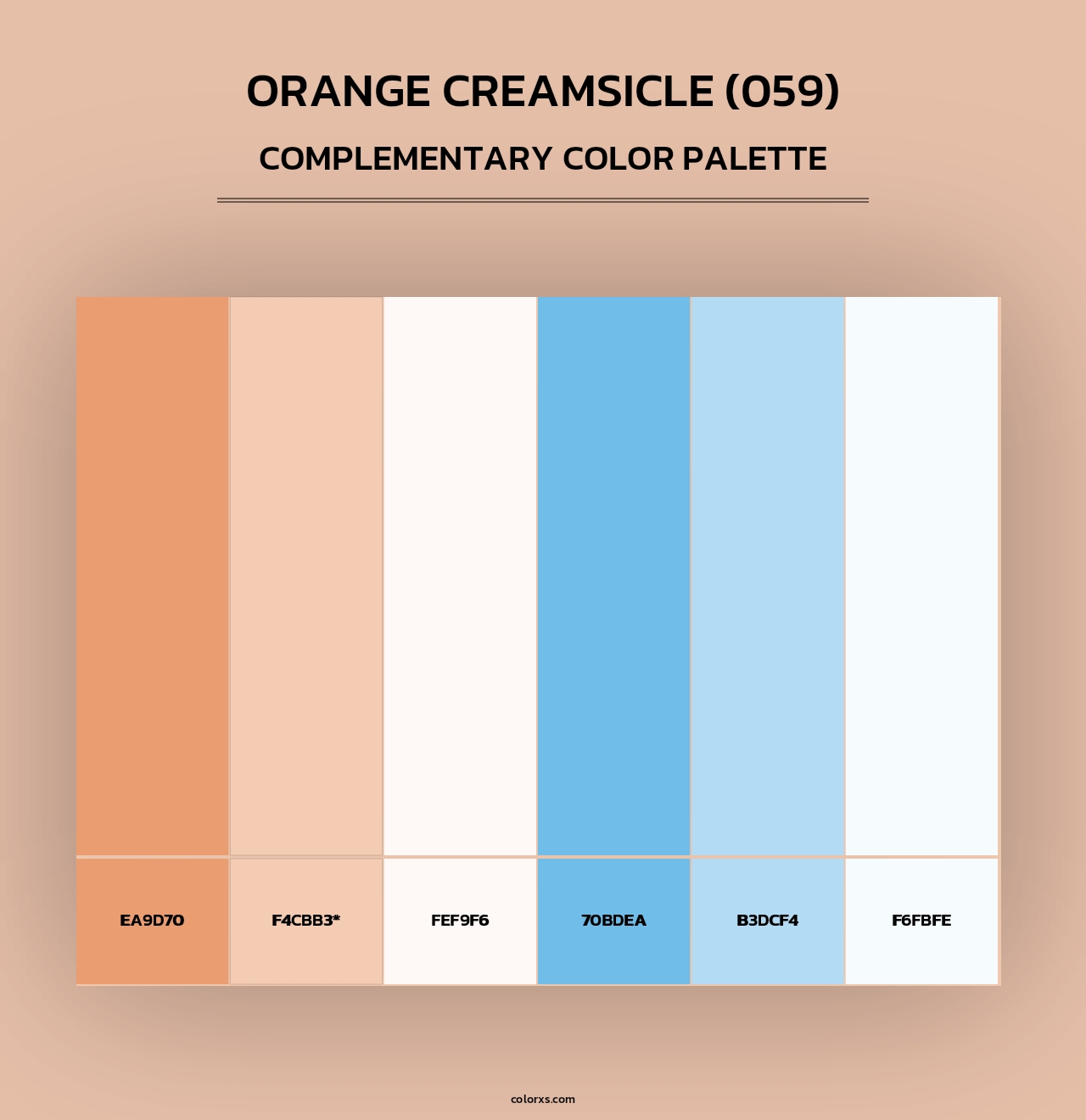 Orange Creamsicle (059) - Complementary Color Palette