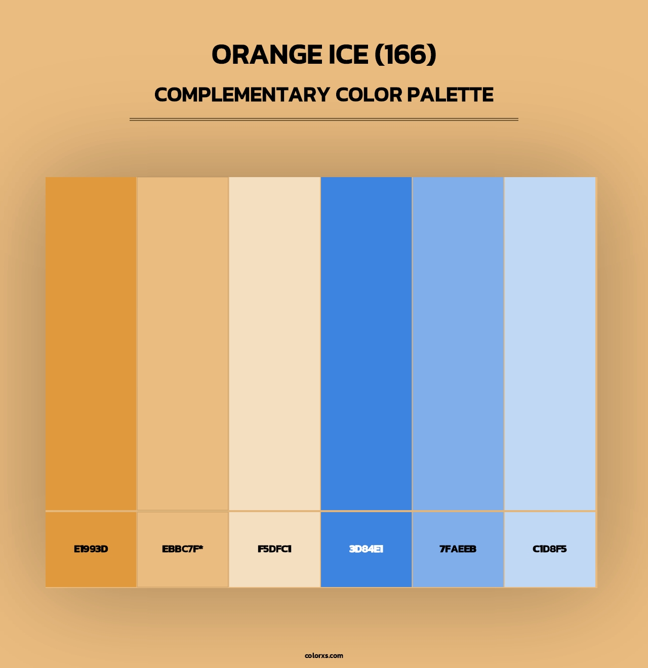 Orange Ice (166) - Complementary Color Palette