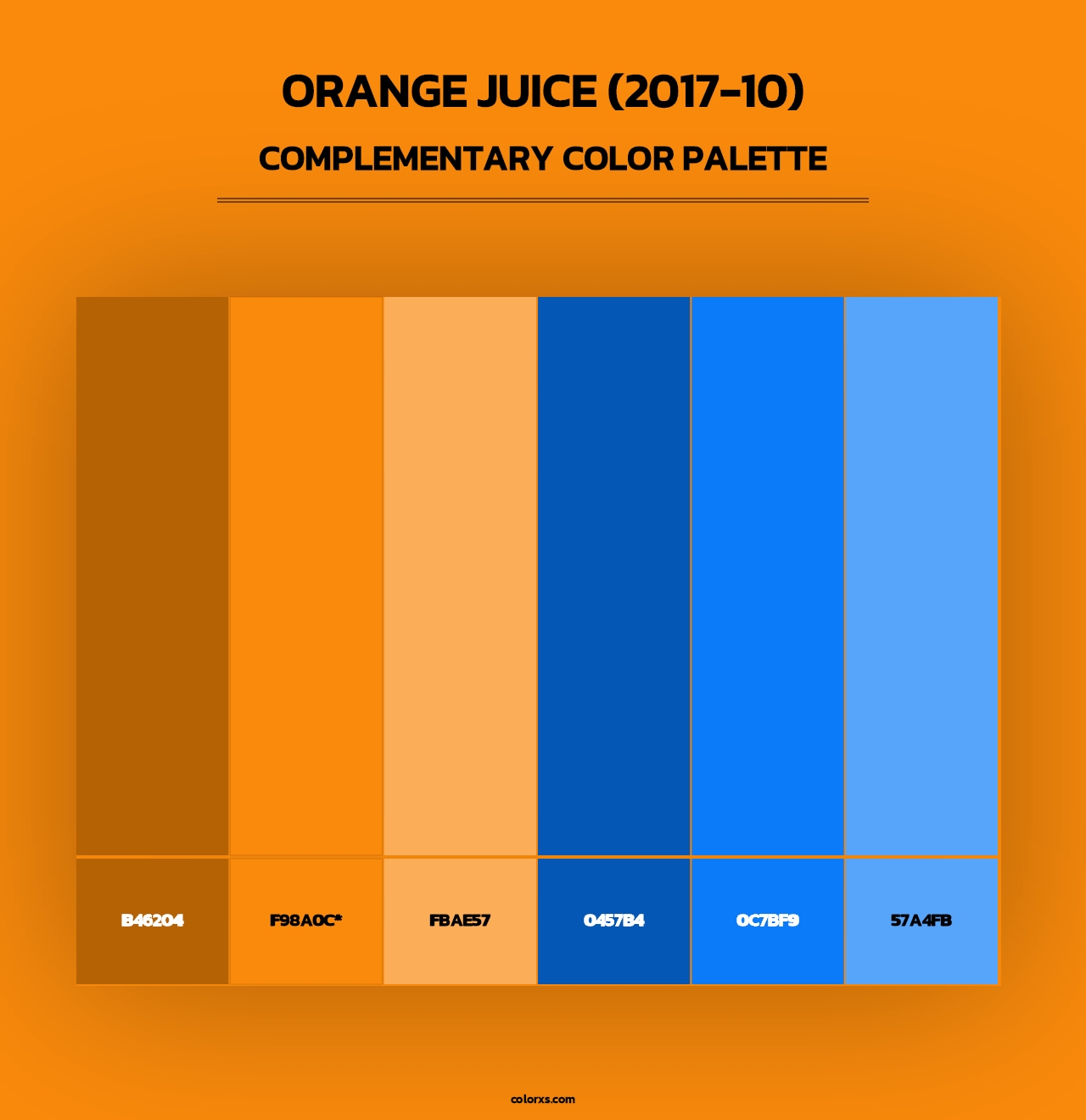 Orange Juice (2017-10) - Complementary Color Palette