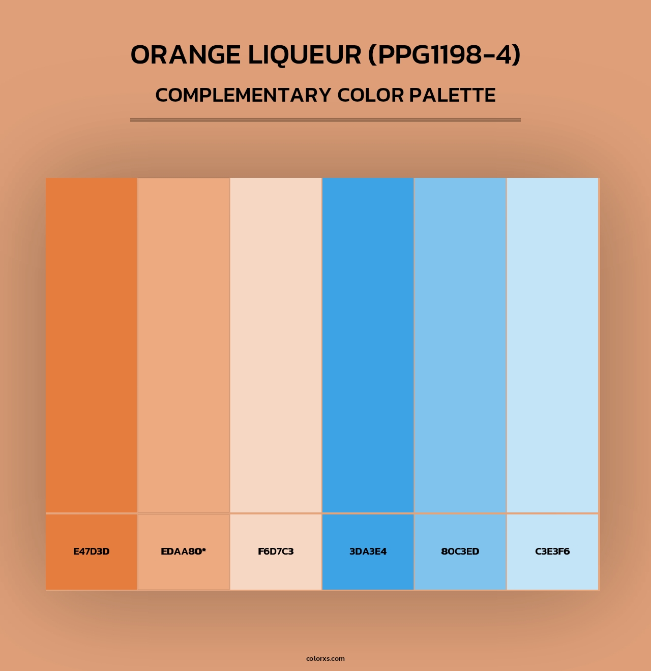Orange Liqueur (PPG1198-4) - Complementary Color Palette