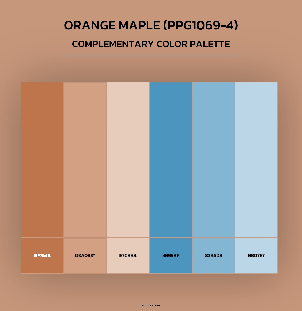 Orange Maple (PPG1069-4) - Complementary Color Palette