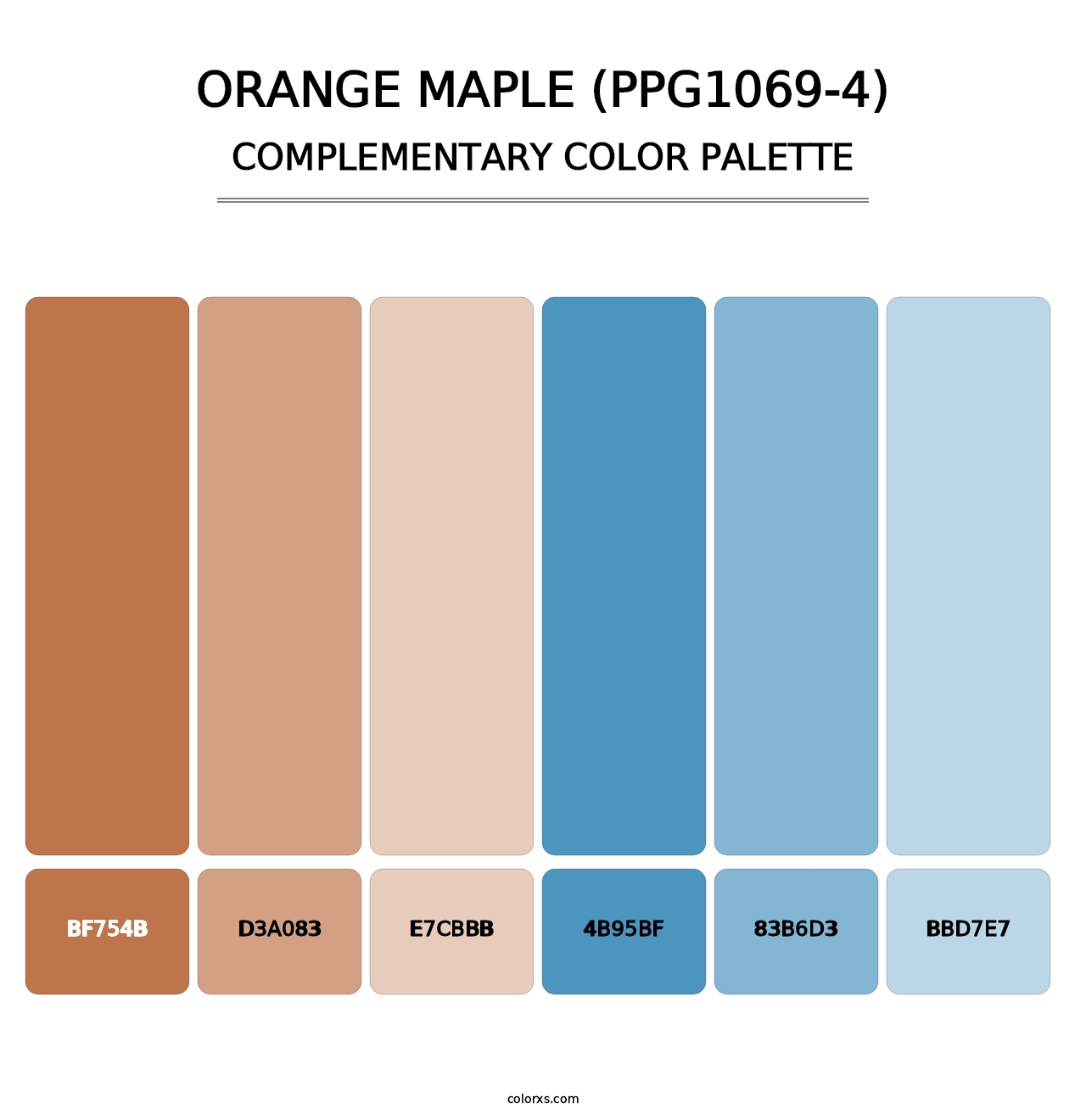 Orange Maple (PPG1069-4) - Complementary Color Palette