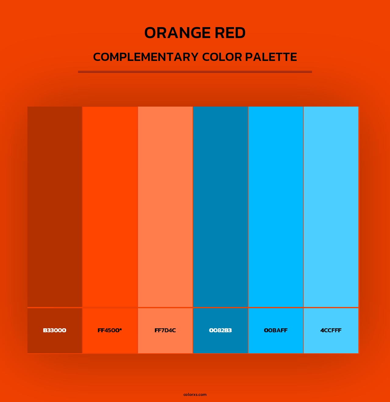 Orange Red - Complementary Color Palette