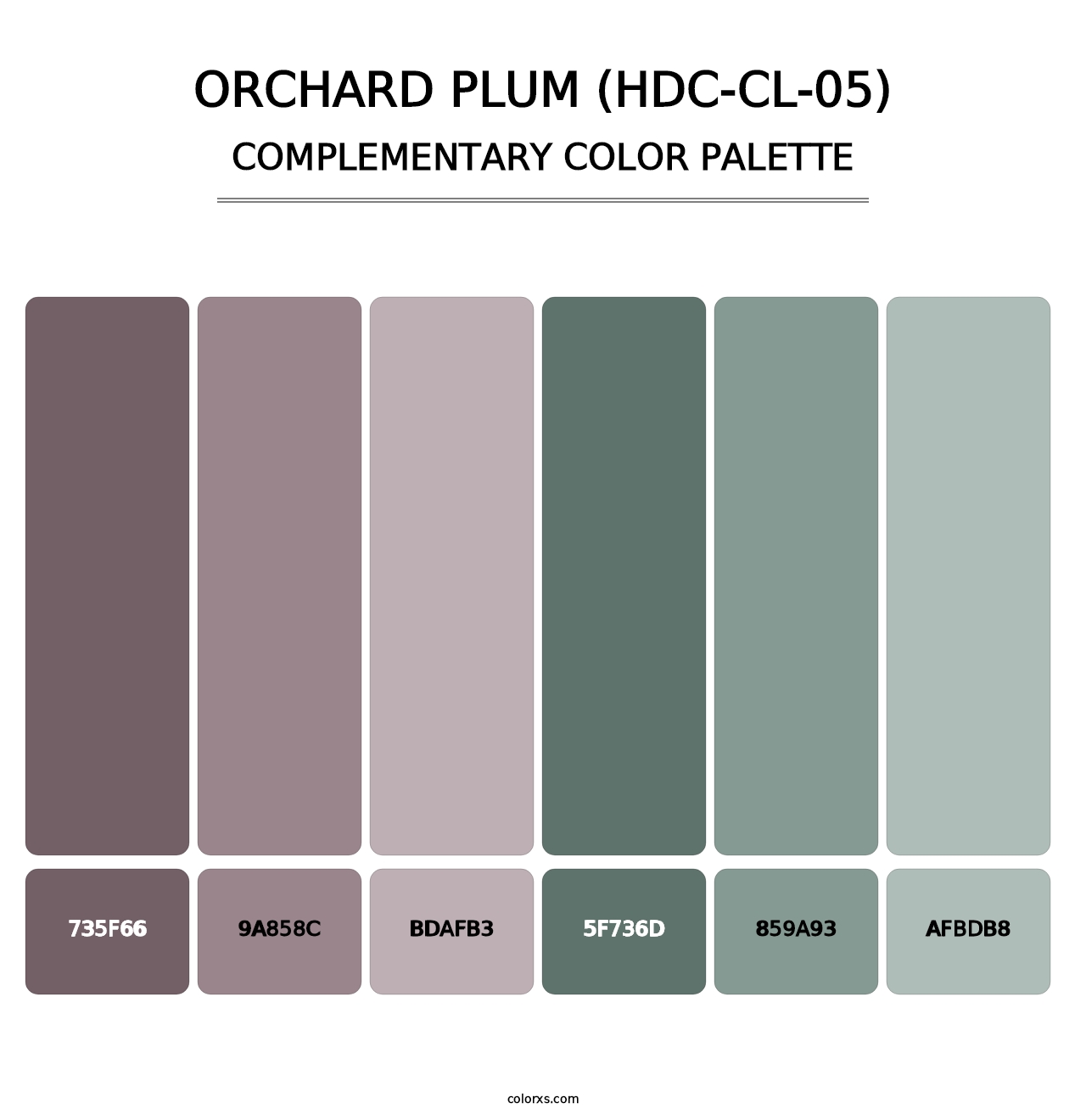 Orchard Plum (HDC-CL-05) - Complementary Color Palette