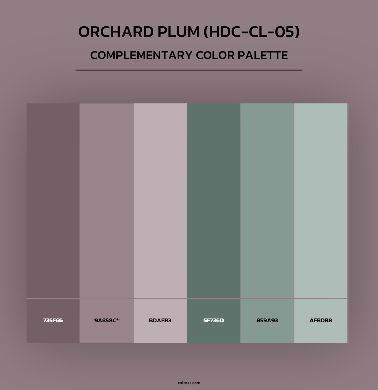 Orchard Plum (HDC-CL-05) - Complementary Color Palette