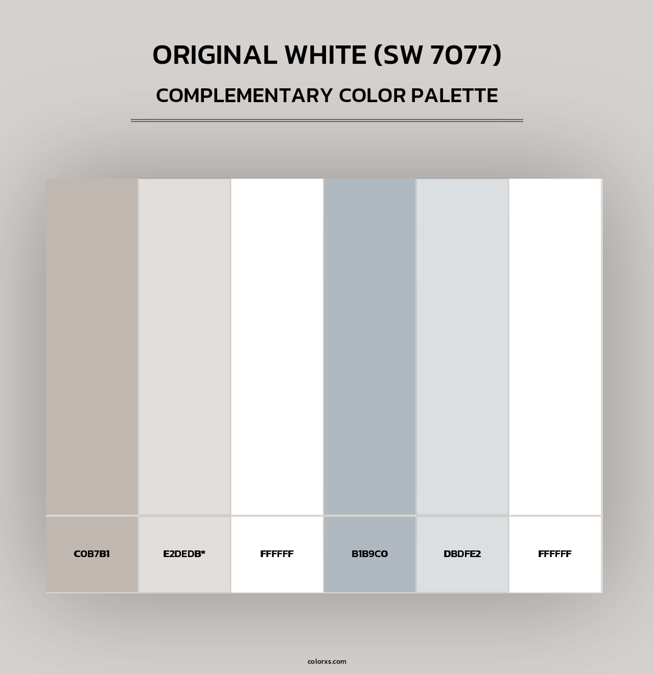 Original White (SW 7077) - Complementary Color Palette