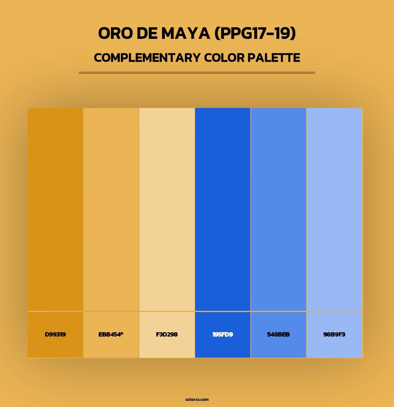 Oro De Maya (PPG17-19) - Complementary Color Palette