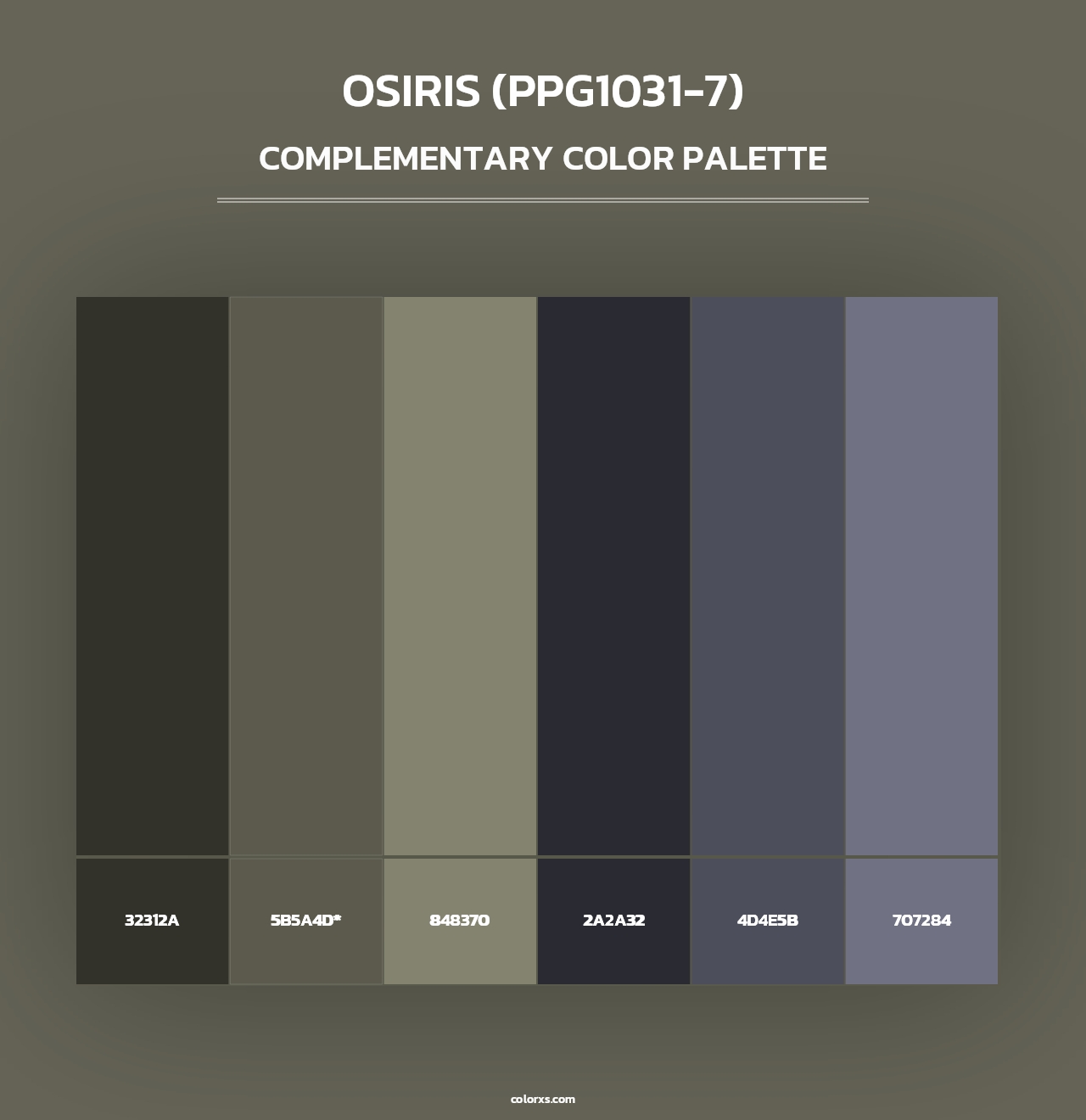 Osiris (PPG1031-7) - Complementary Color Palette