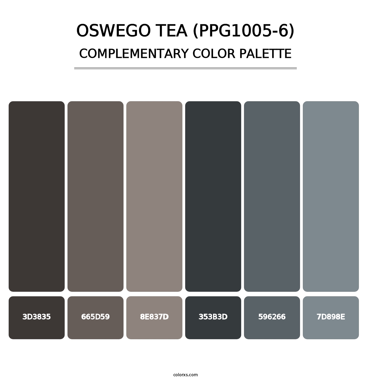Oswego Tea (PPG1005-6) - Complementary Color Palette