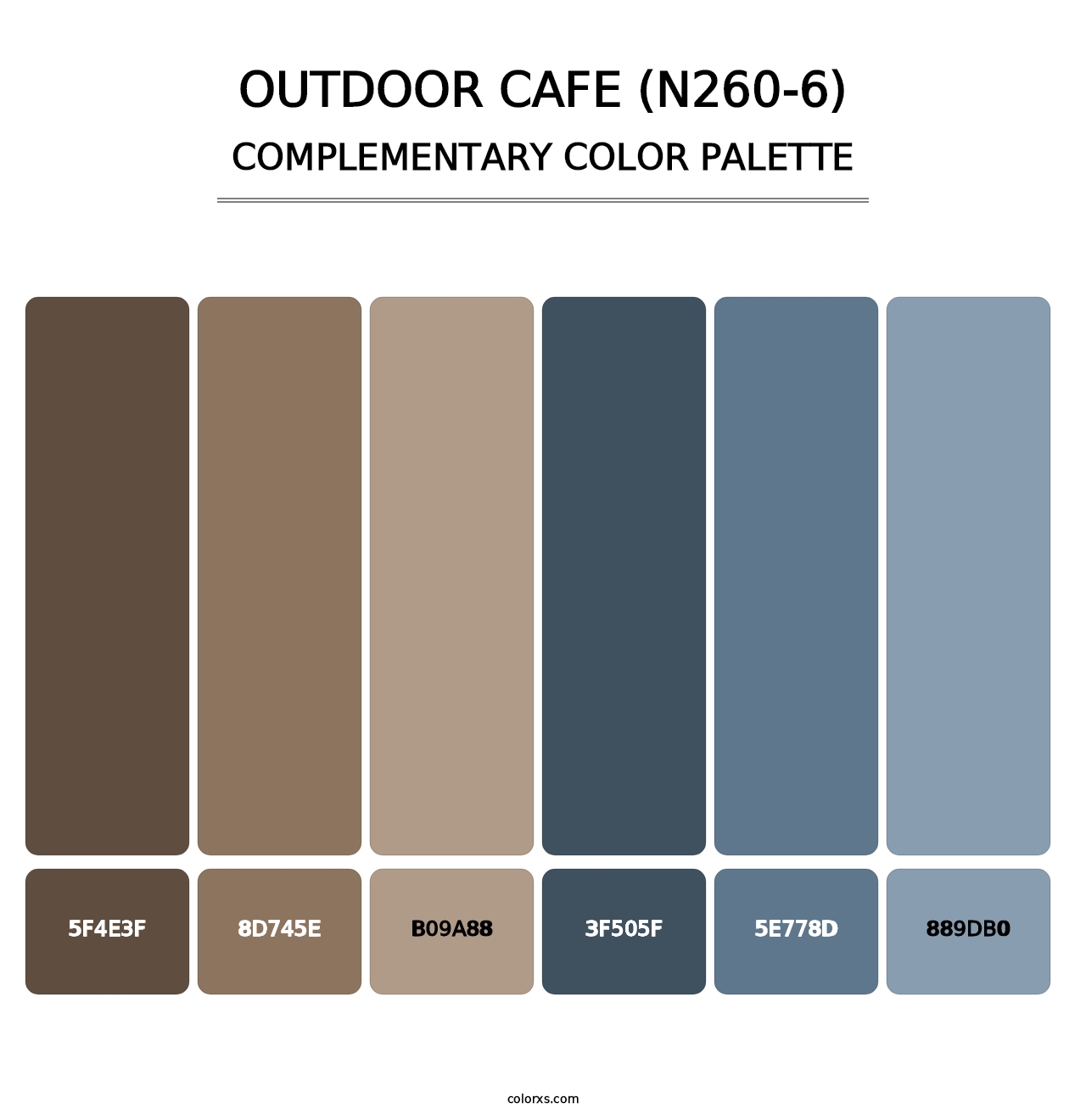 Outdoor Cafe (N260-6) - Complementary Color Palette