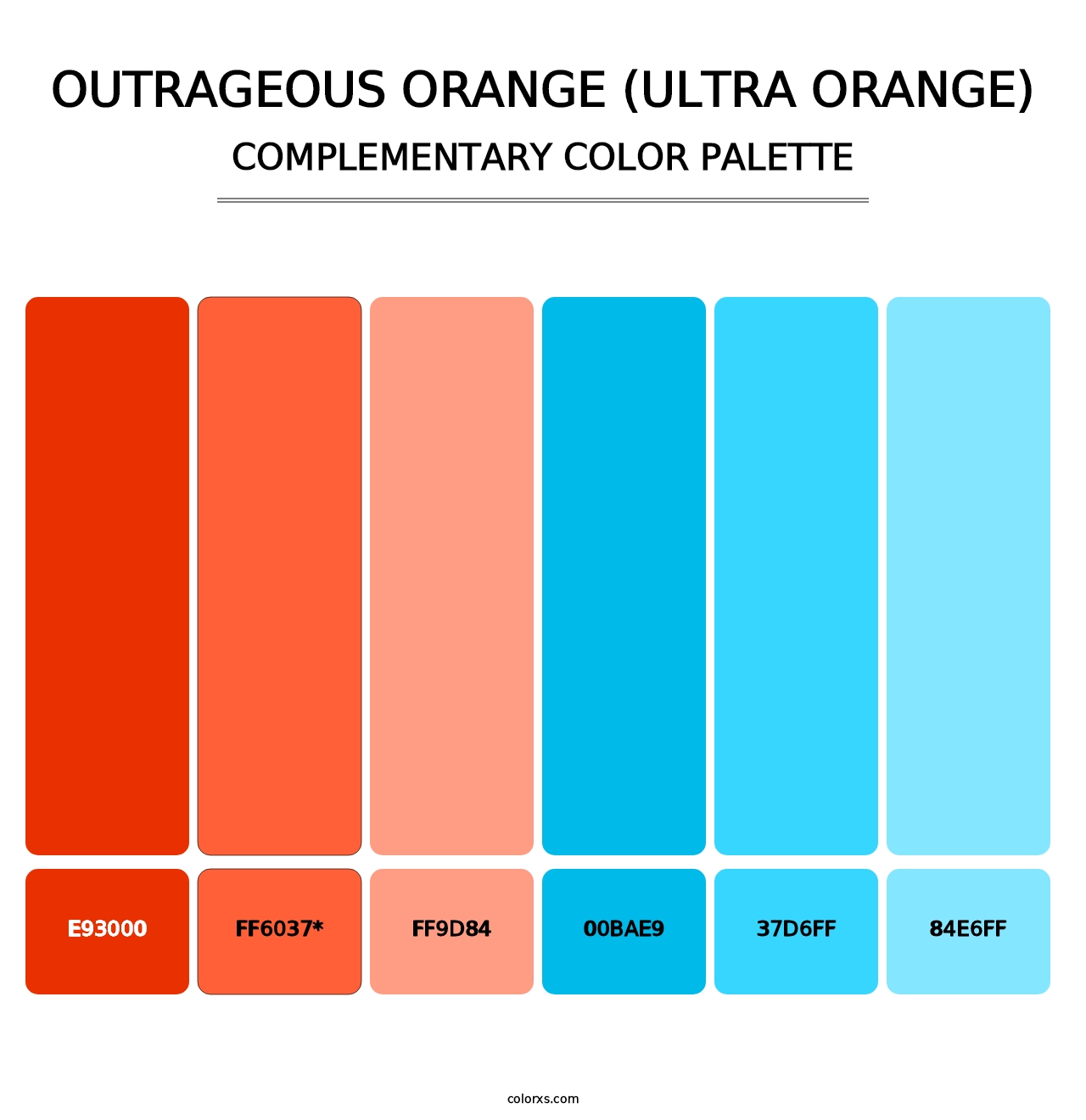 Outrageous Orange (Ultra Orange) - Complementary Color Palette