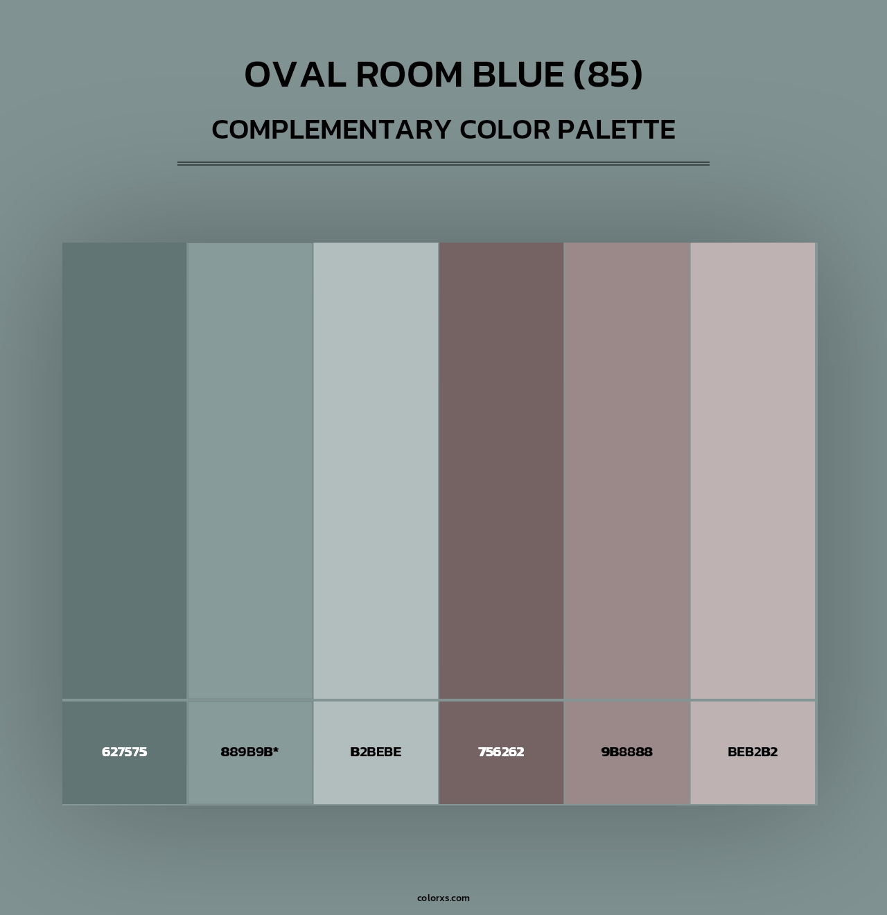 Oval Room Blue (85) - Complementary Color Palette