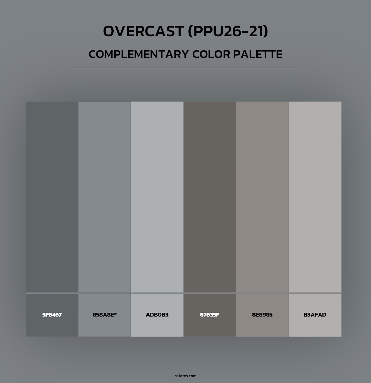 Overcast (PPU26-21) - Complementary Color Palette