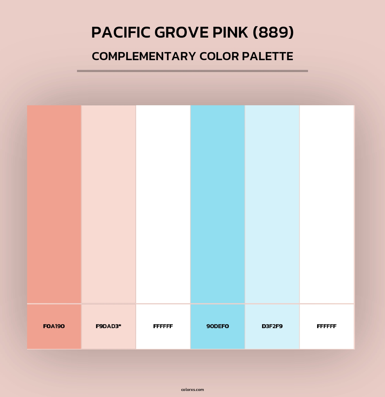 Pacific Grove Pink (889) - Complementary Color Palette