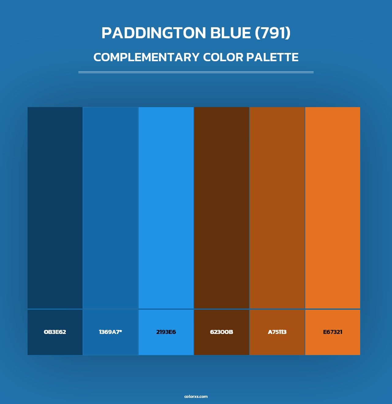 Paddington Blue (791) - Complementary Color Palette