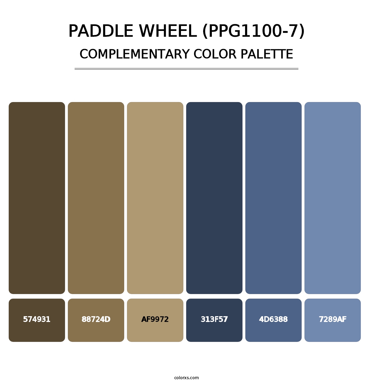 Paddle Wheel (PPG1100-7) - Complementary Color Palette