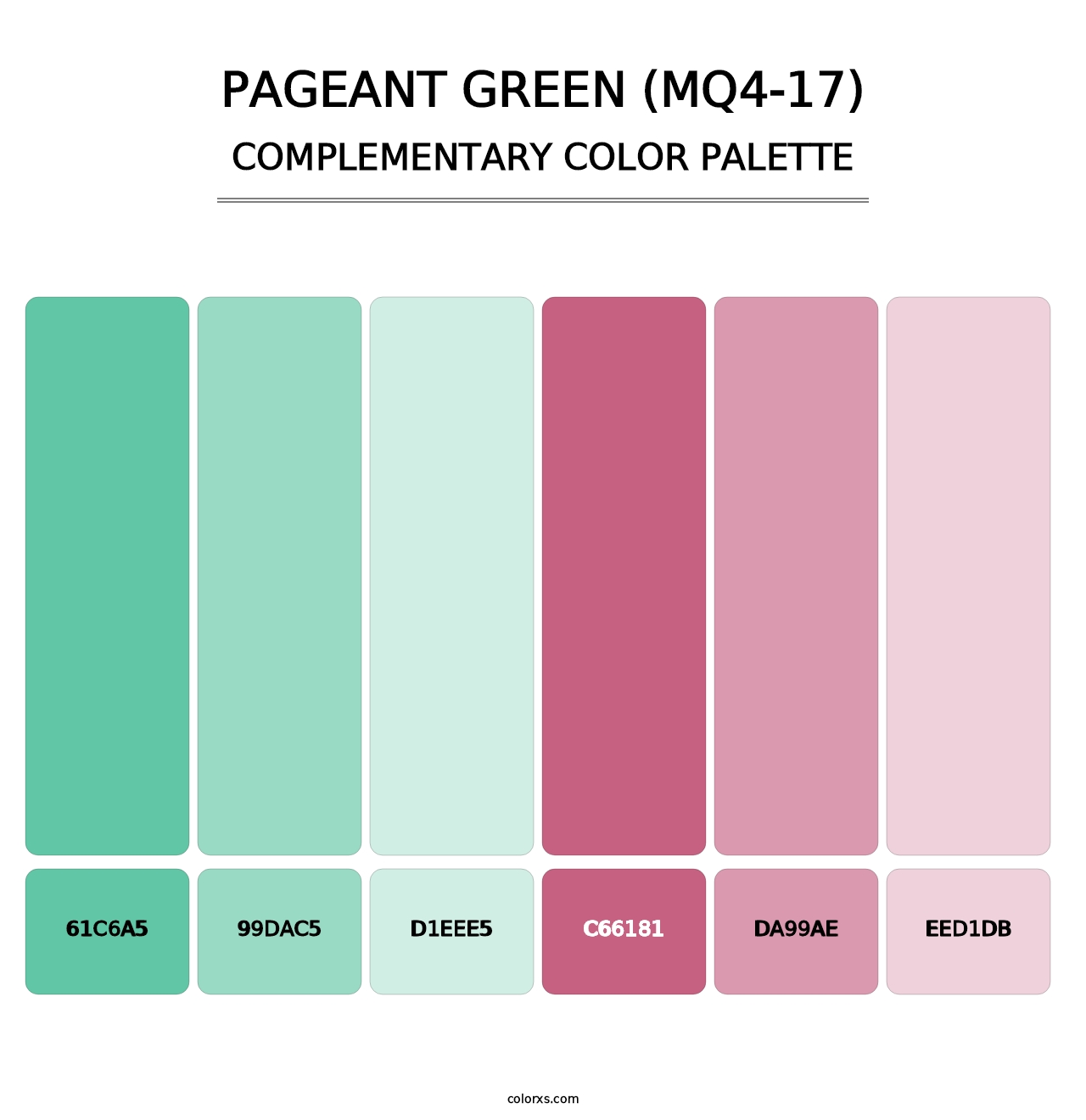 Pageant Green (MQ4-17) - Complementary Color Palette