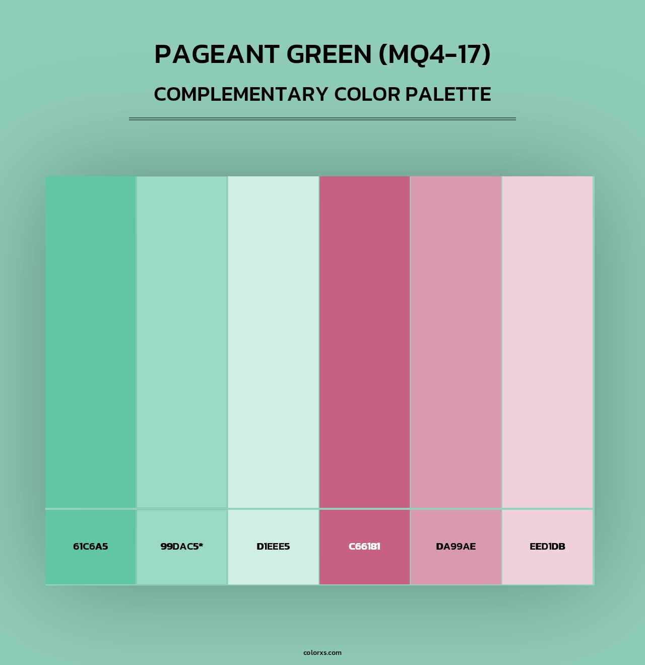 Pageant Green (MQ4-17) - Complementary Color Palette