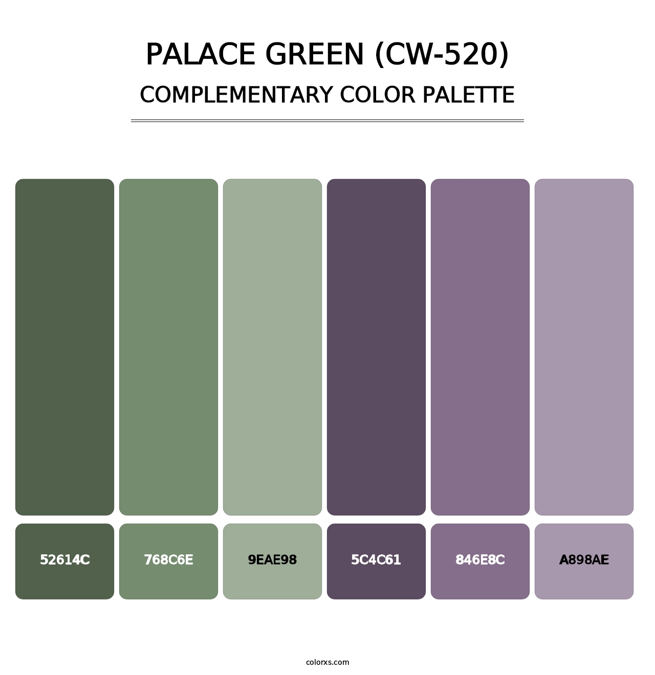 Palace Green (CW-520) - Complementary Color Palette