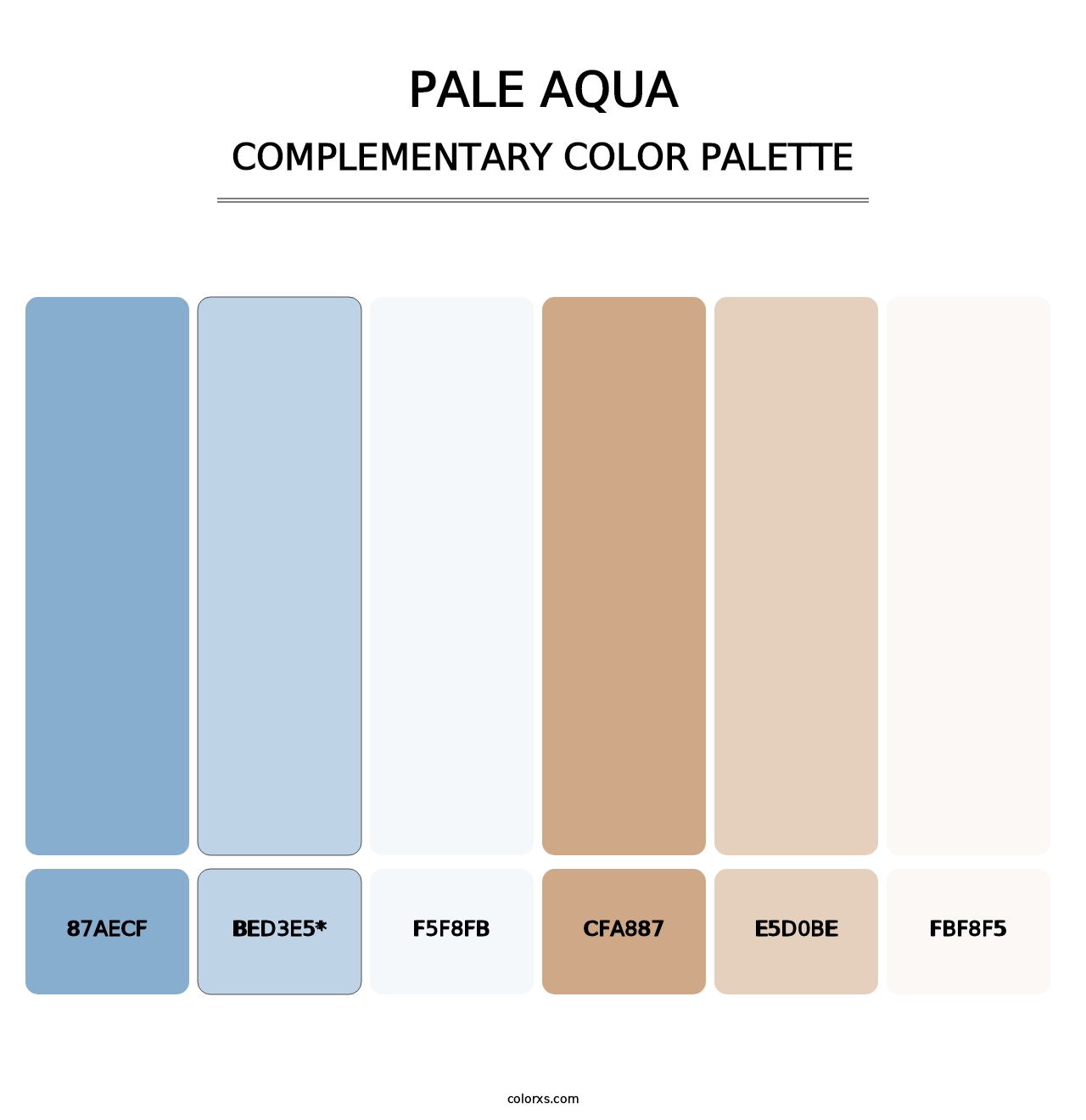 Pale Aqua - Complementary Color Palette