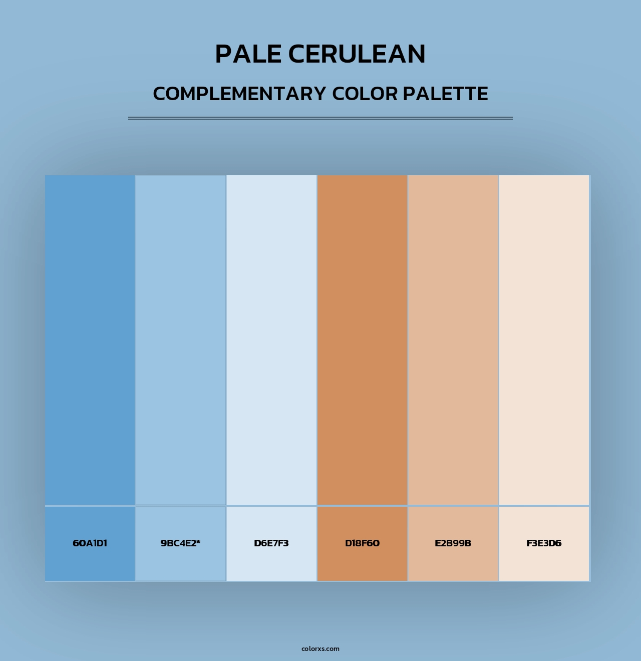 Pale Cerulean - Complementary Color Palette