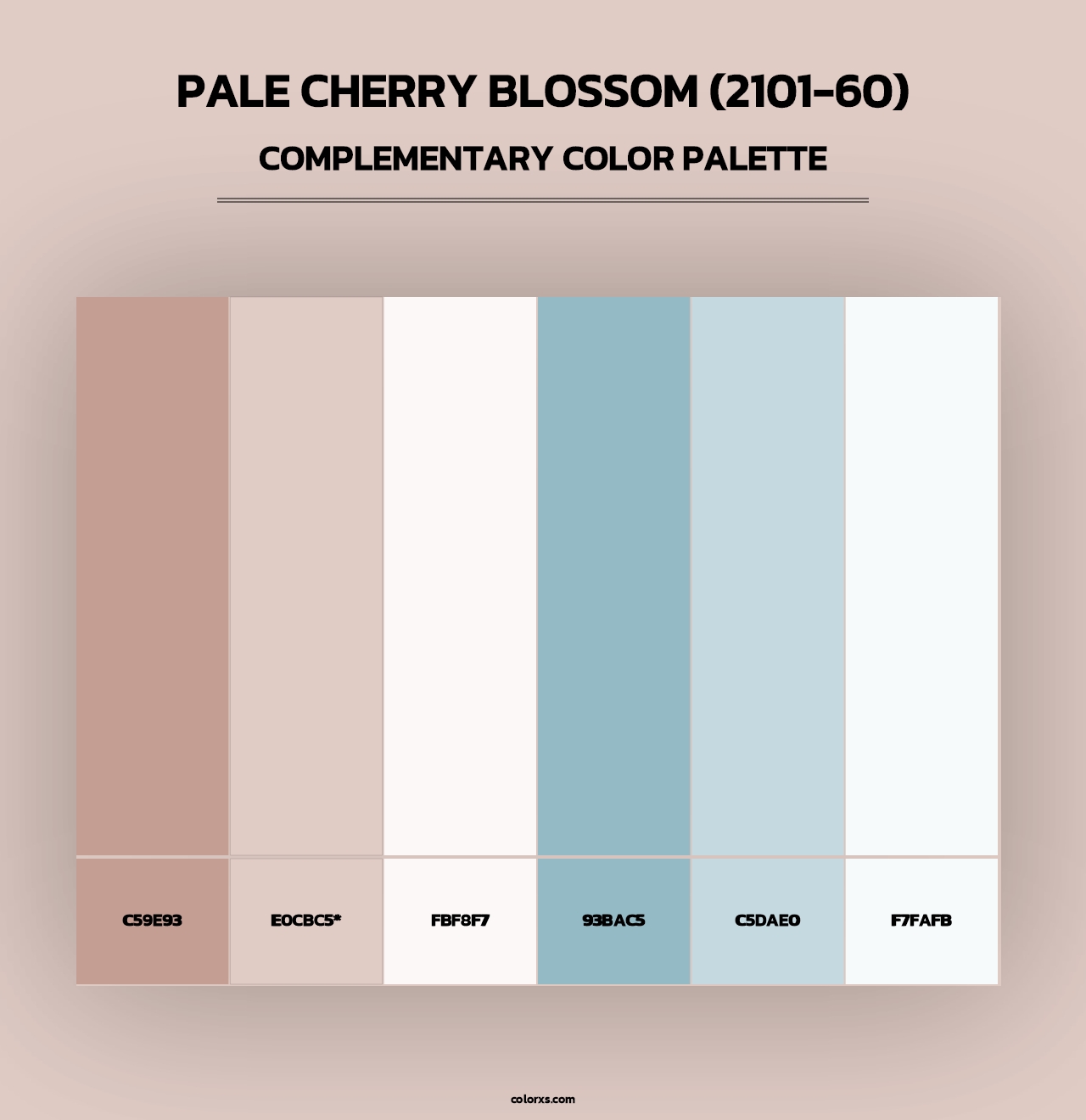 Pale Cherry Blossom (2101-60) - Complementary Color Palette