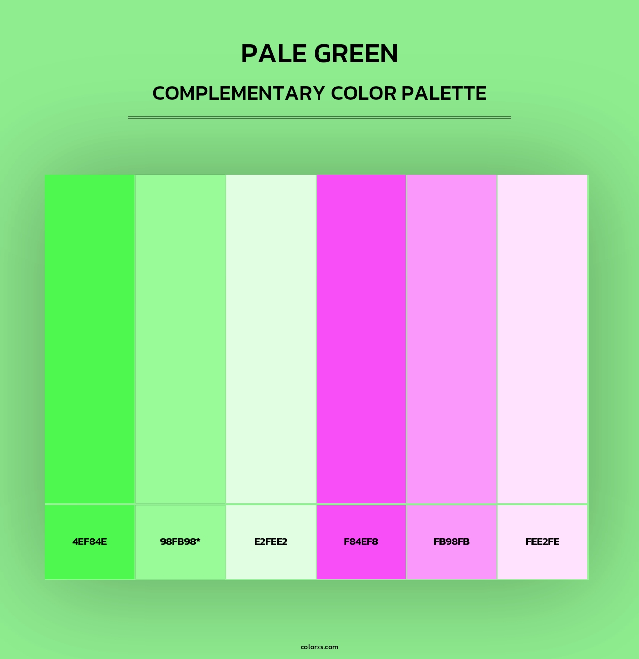 Pale Green - Complementary Color Palette