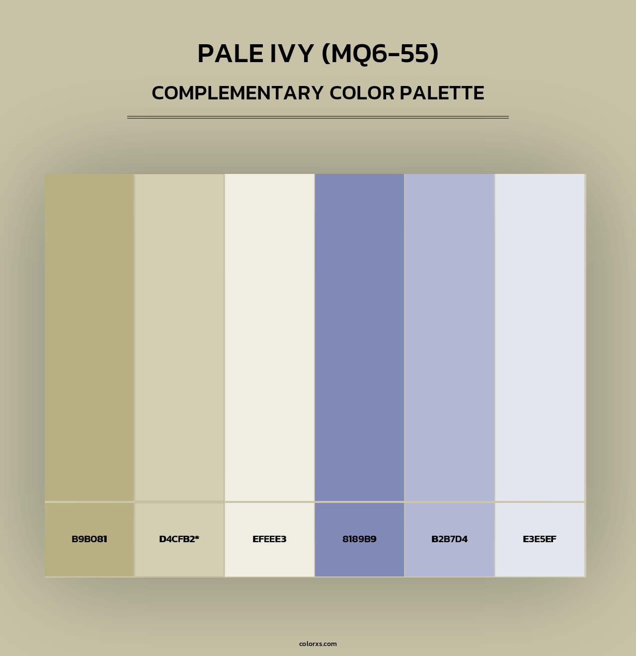 Pale Ivy (MQ6-55) - Complementary Color Palette