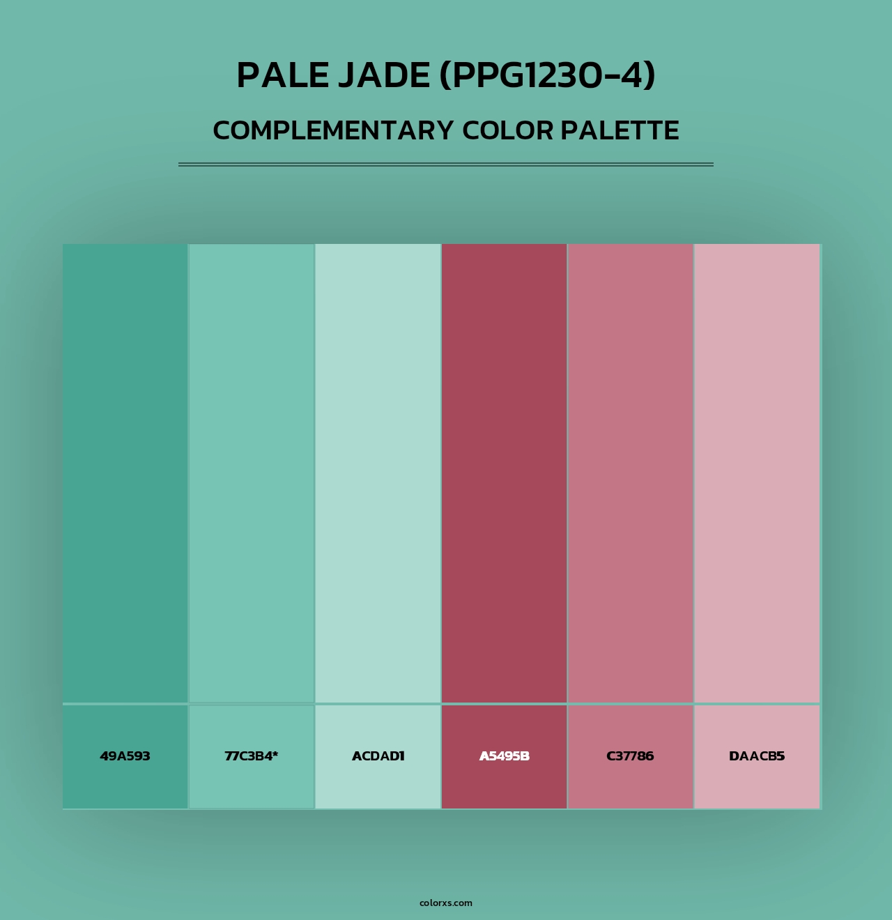 Pale Jade (PPG1230-4) - Complementary Color Palette