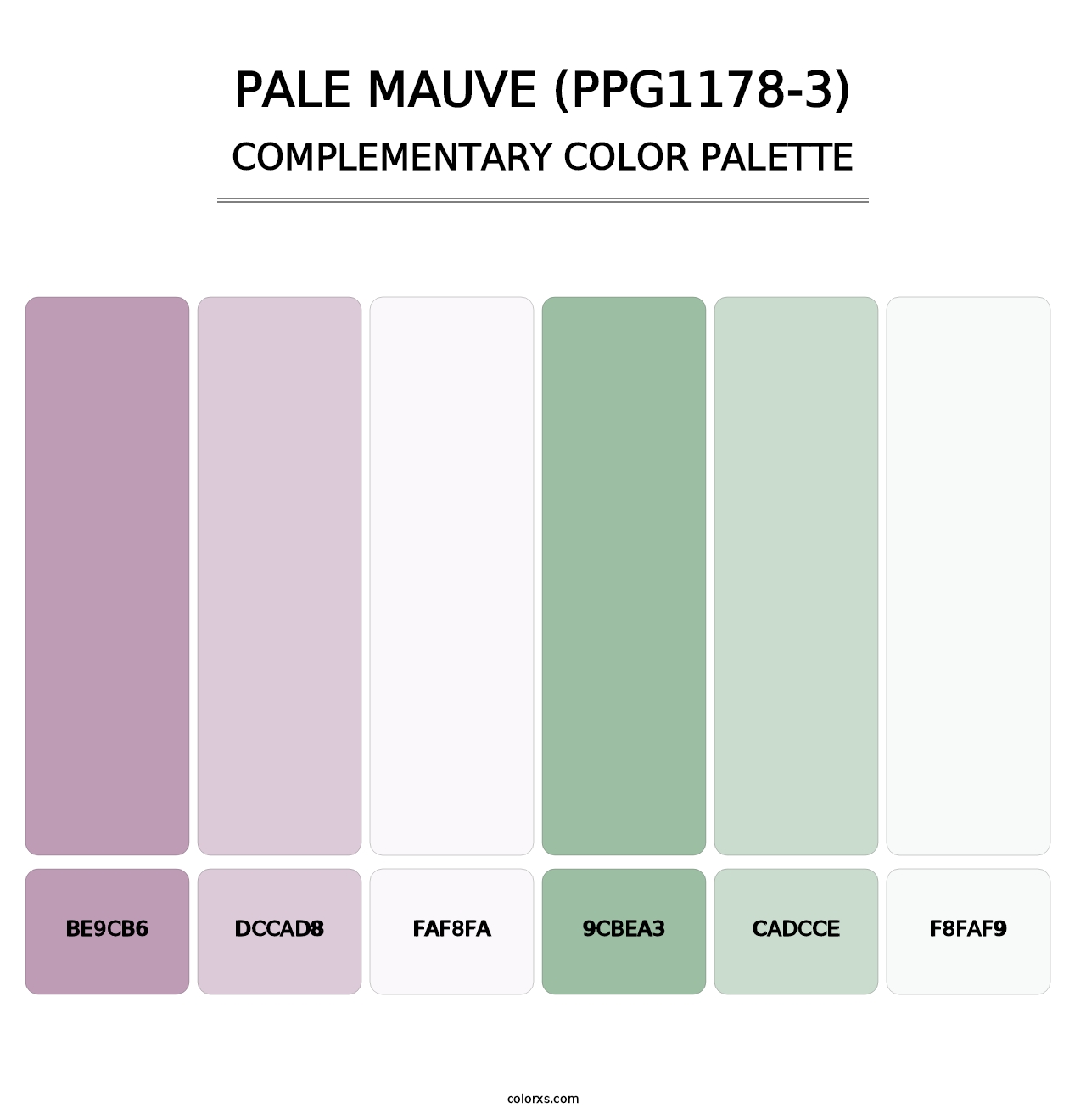 Pale Mauve (PPG1178-3) - Complementary Color Palette